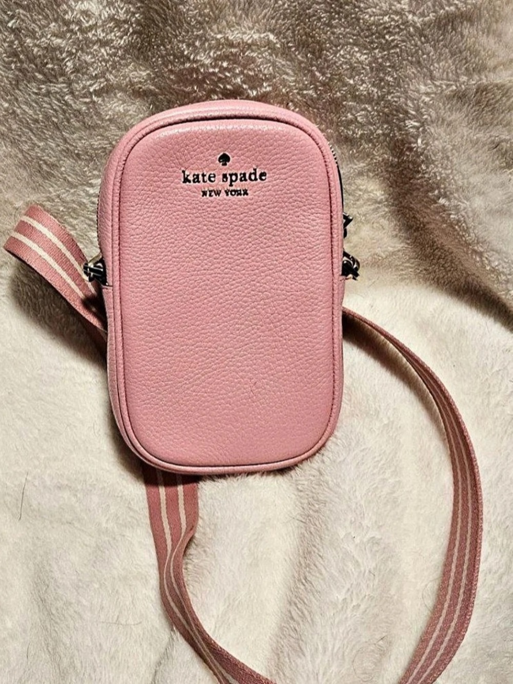 Kate Spade Pink North South Pebble Leather Crossbody Bag